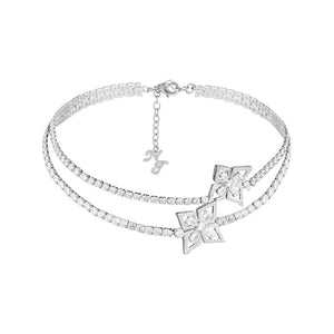 Double layer choker necklace