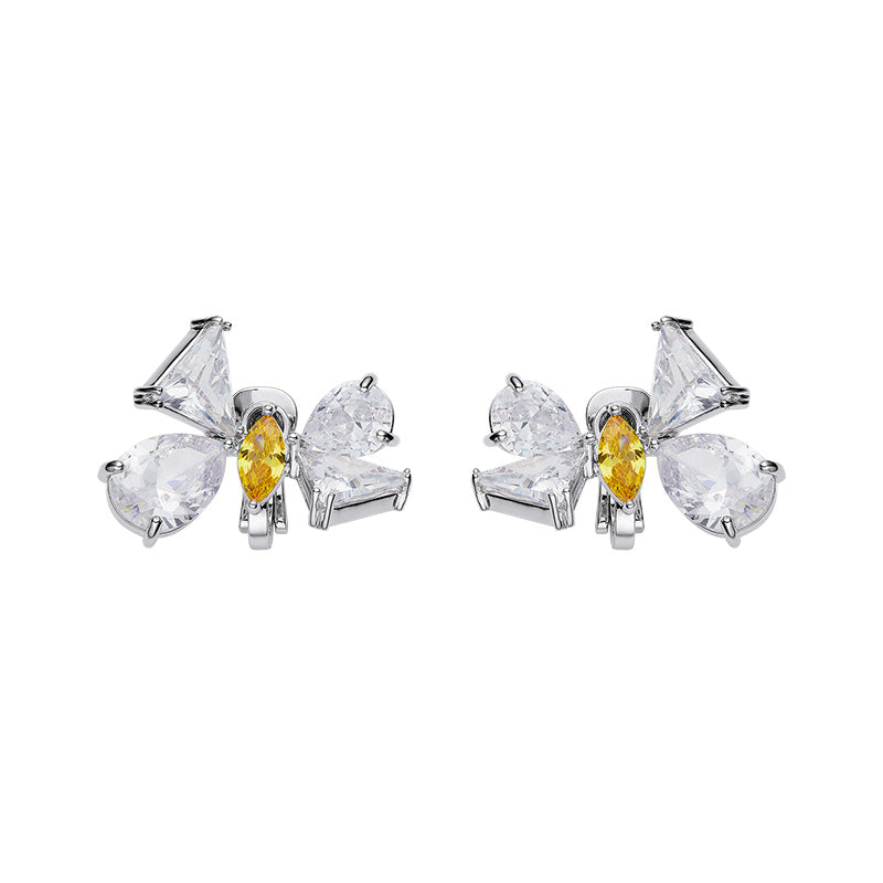 Taytum Three-dimensional butterfly earrings with bowknot element design