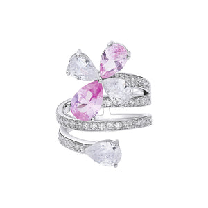 Flower Multi-Circle Zircon Ring