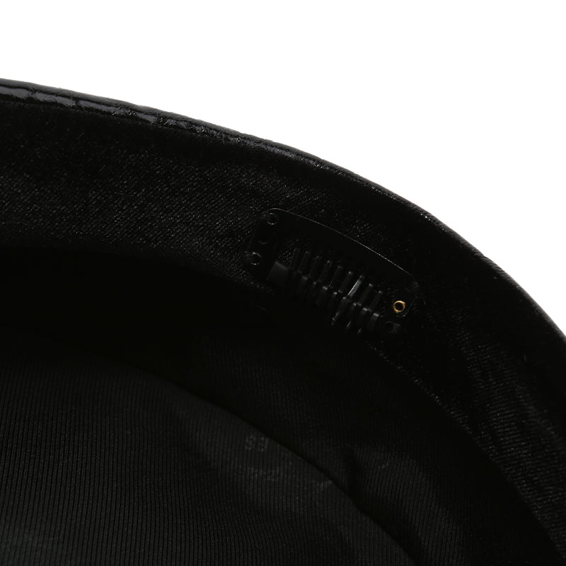 Janelle Leather Hat (Black)