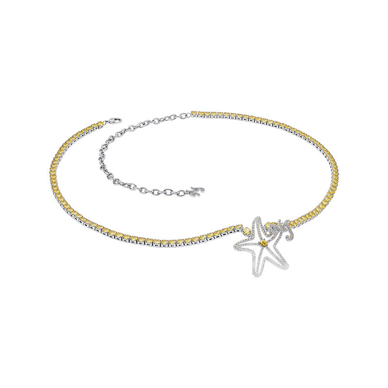 Luxury Hollow Zircon Starfish Waist Chain