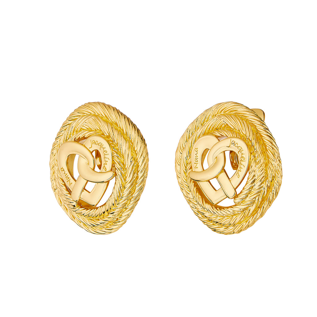 Pretzel Golden Earrings