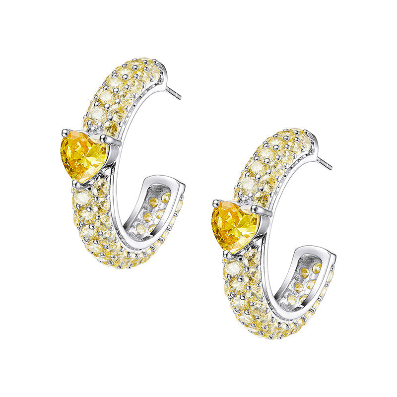 Full Diamond Love Earrings Set