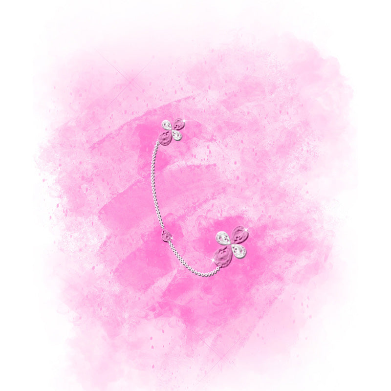 NJ Designer Playful And Cute Flower Zircon Ear Bone Clip Earrings