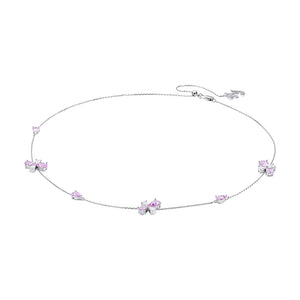 All-Match Flower Zircon Chain Necklace
