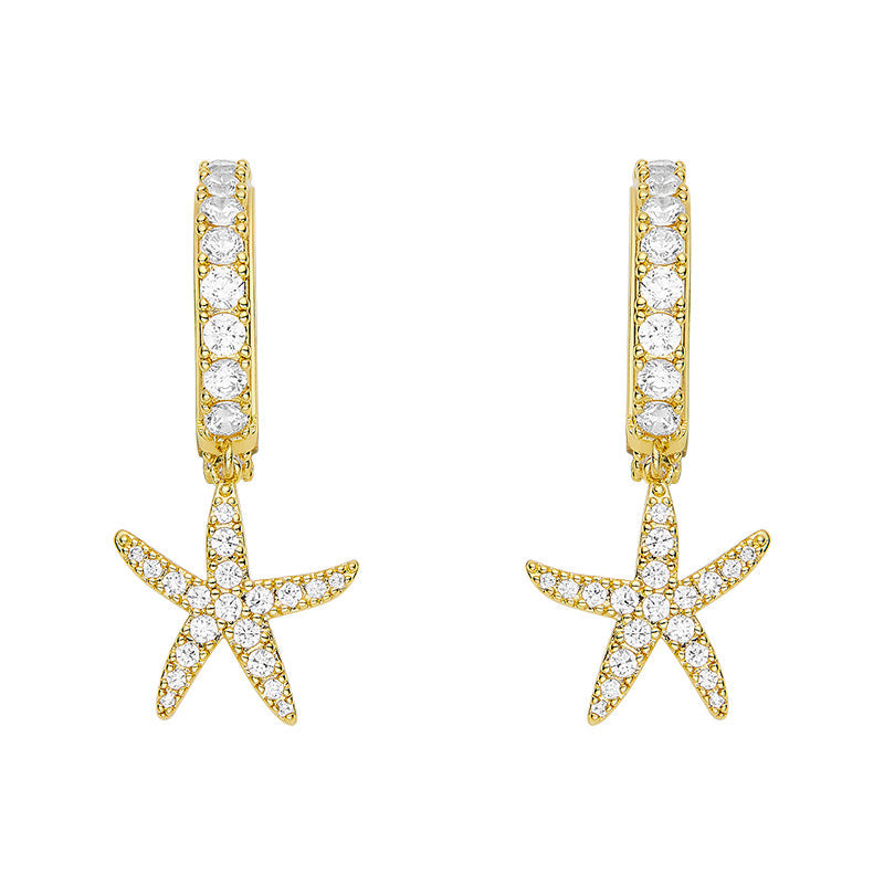 Golden color Starfish Earrings and Waist Chain
