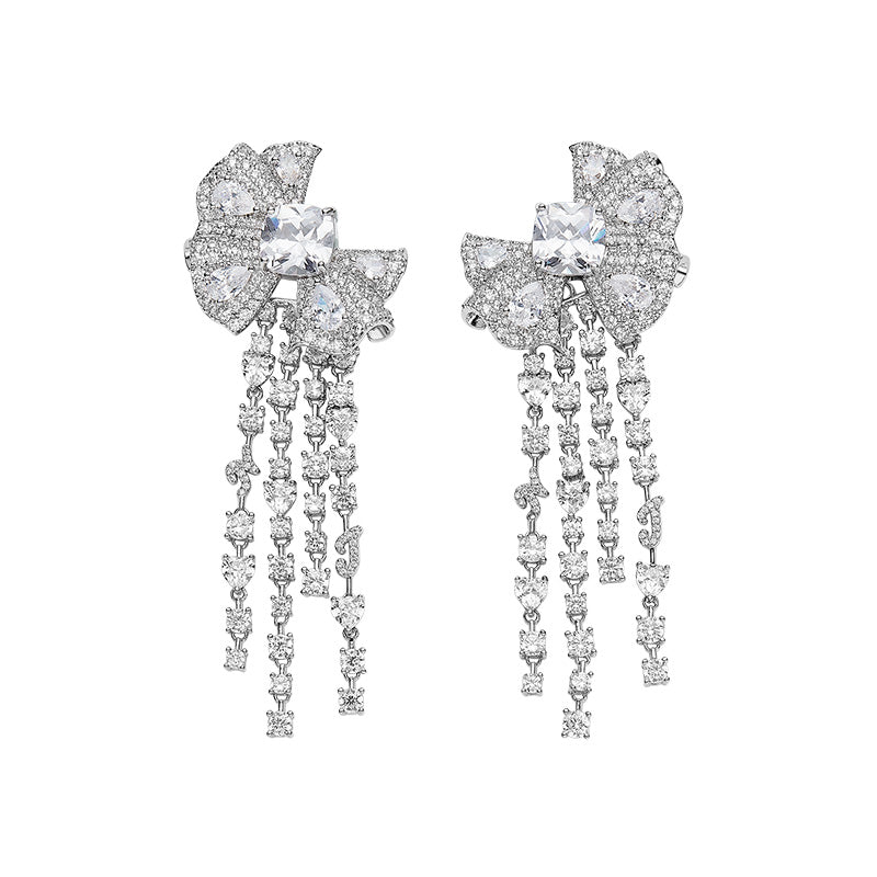 Angelique Three-Dimensional Tassel Earrings And BraceletSet