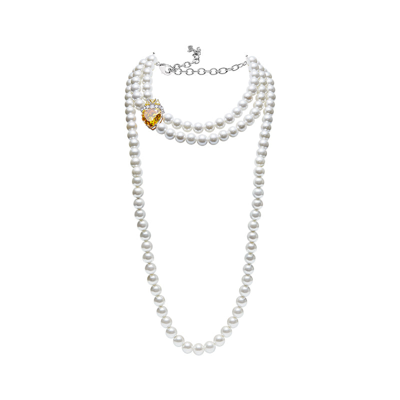 Elegant Retro High-End Luxury Back Chain and Crown Set