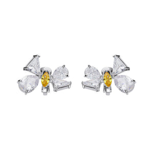 Taytum Three-dimensional butterfly earrings with bowknot element design