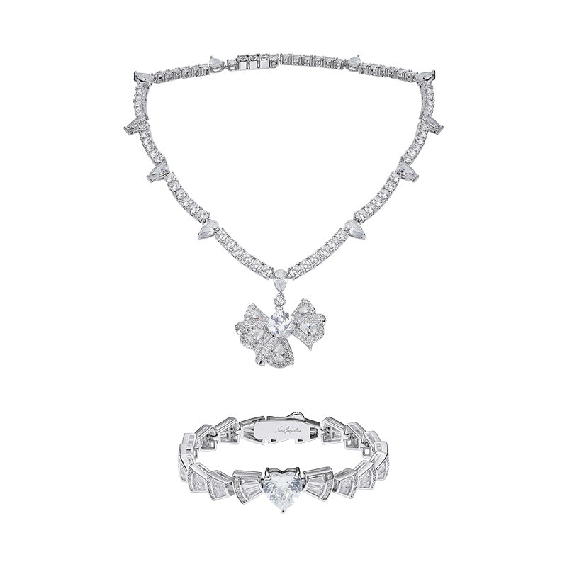 Freyia Heart Skirt Bracelet And Necklace Set