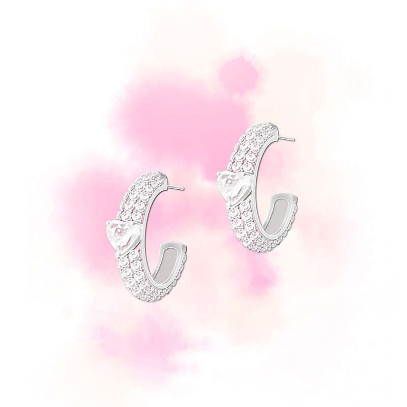 Full Diamond Love Zircon Earrings