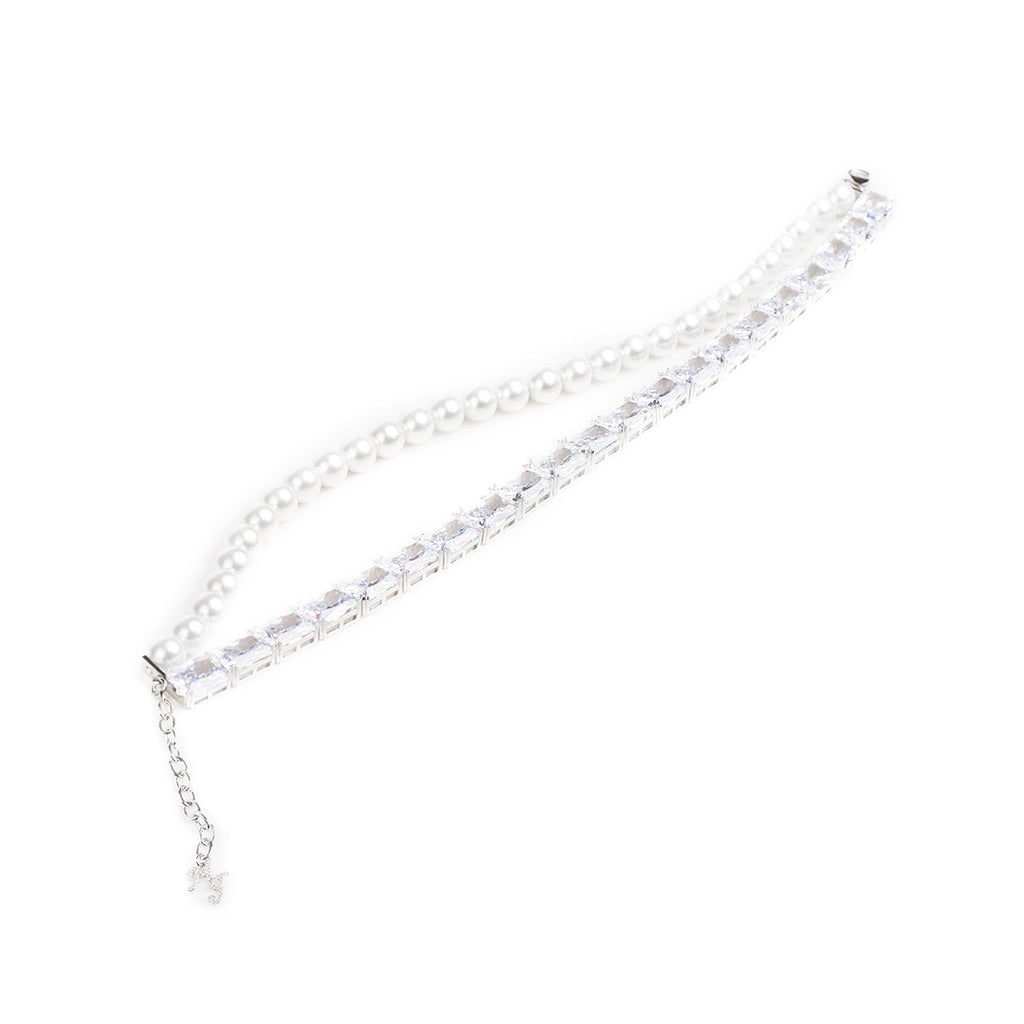 Crystal Stud Earring Choker Necklace Sets