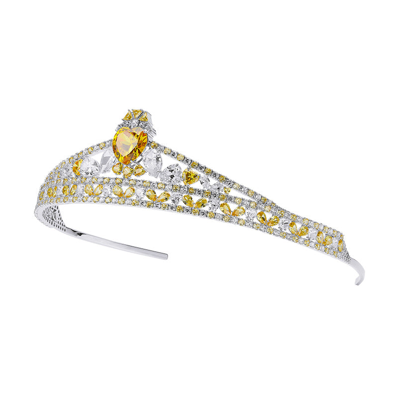 Paris Star Series Crown Retro High-End Zircon Luxury Design Crown