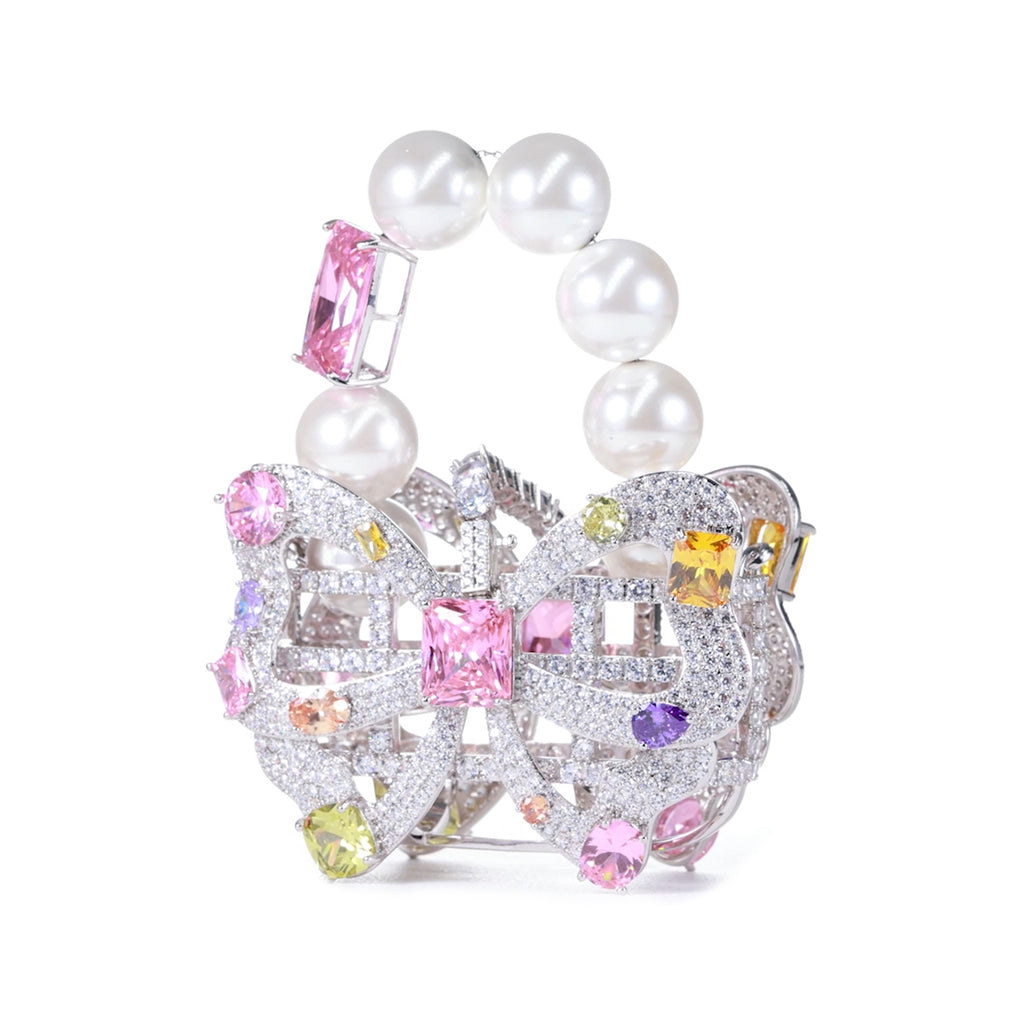 Hollow Out Butterfly Air pod Pearl Bag
