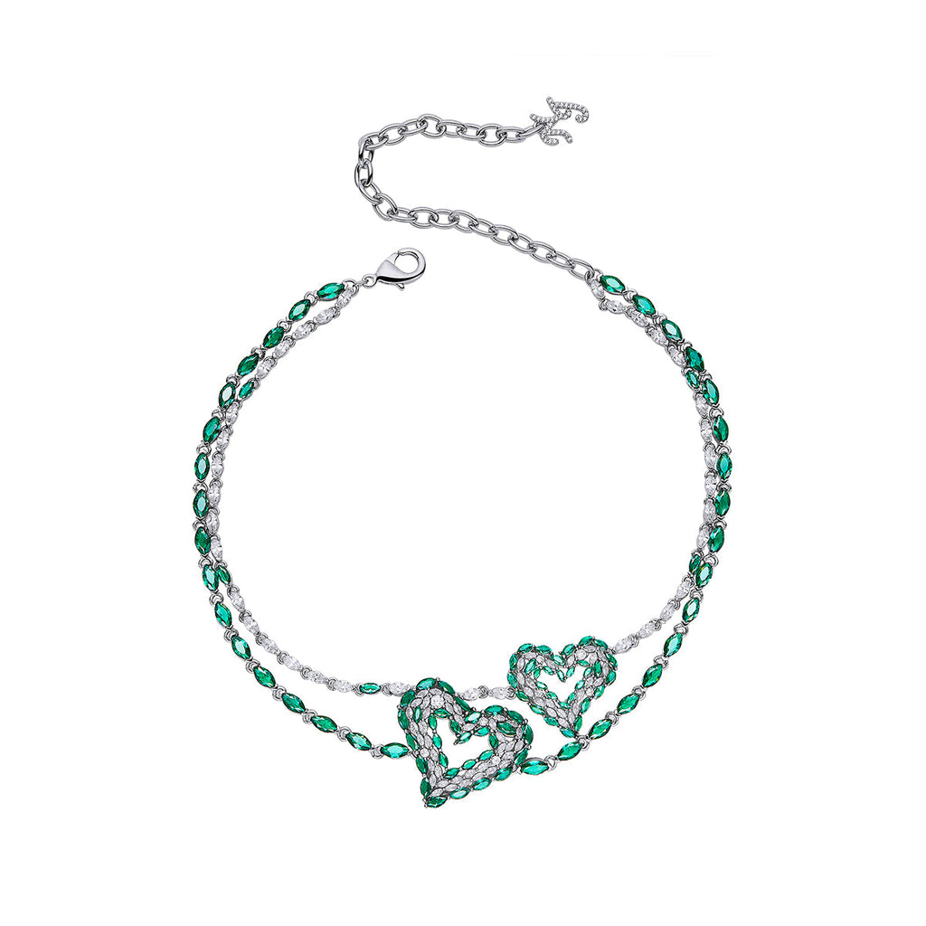 Jade Necklace Earrings Set