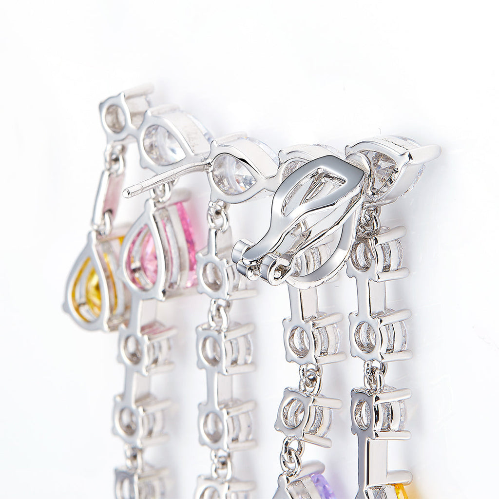 Lovely Triple Layer Necklace Earrings Brooch 3 Sets