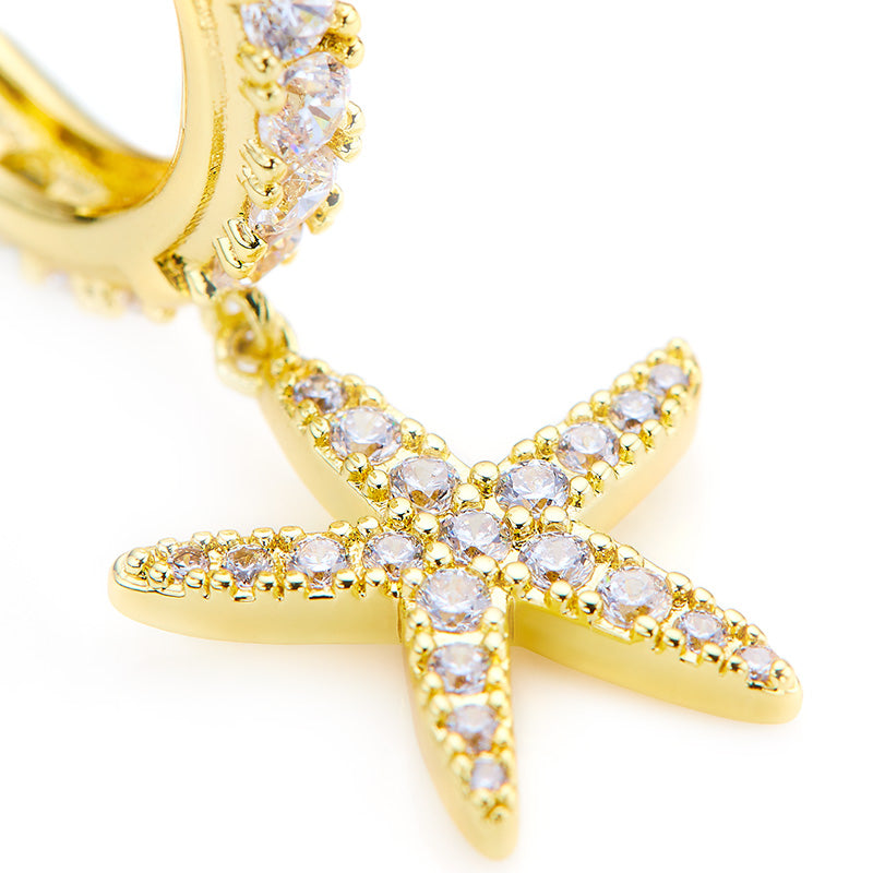 Golden color Starfish Earrings and Waist Chain